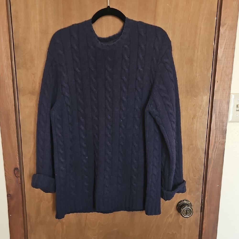 Timberland Men's Deep Blue Cable Knit Sweater